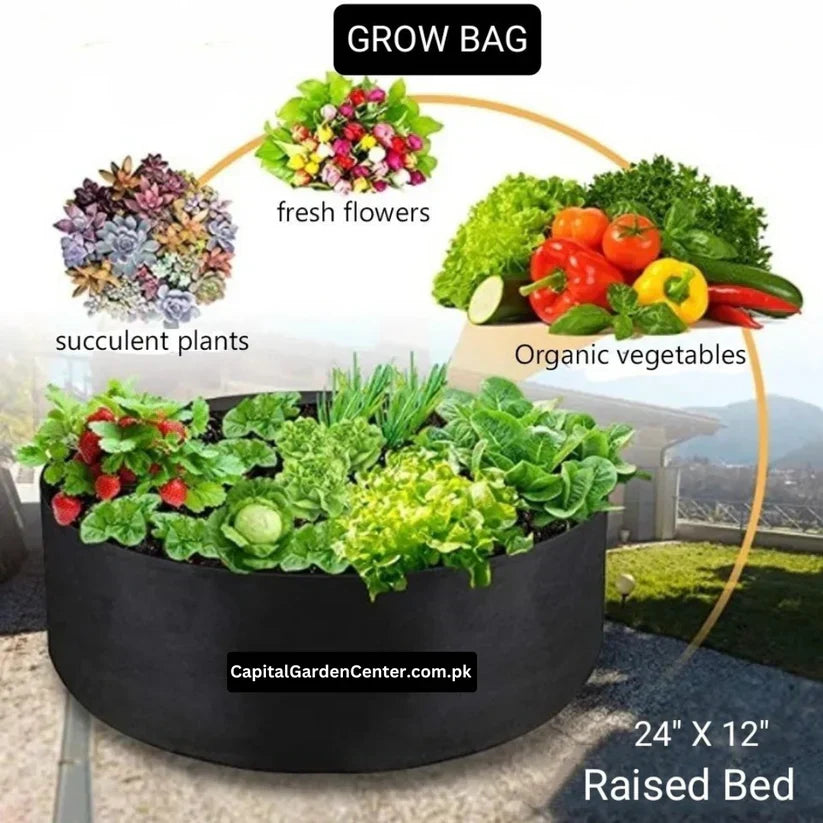 Raised Bed Grow Bag No Handle 36*12 Inches